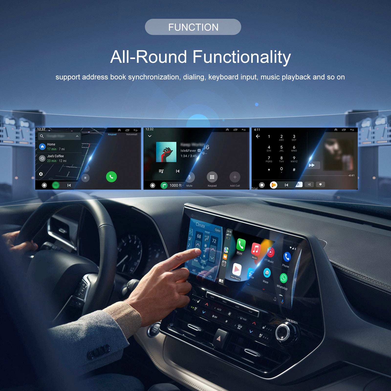 2 in 1 Wireless Apple Carplay Android Auto Adapter USB Car Dongle Connect Box