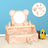 Kids Vanity Set with Storage Drawer Little Girls' Makeup Table with Mirror Toddler Pretend Play Vanity Desk with 8 Makeup Accessories Princess Vanity for 3+ Years Old Kids