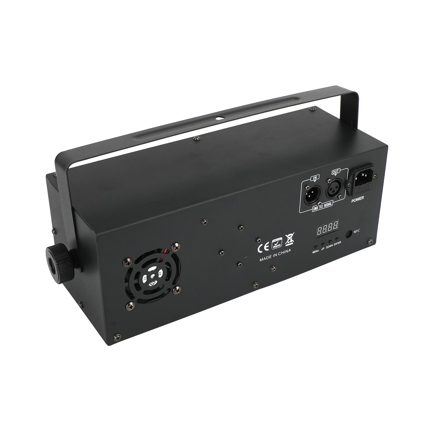 4-in-1 LED DJ Party Light with RGBW Pattern, Laser & Strobe Effects, DMX & Remote Controlled Stage Lighting