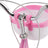 18" Children Princess Bicycle Girls Bike with Training Wheels Basket Pink