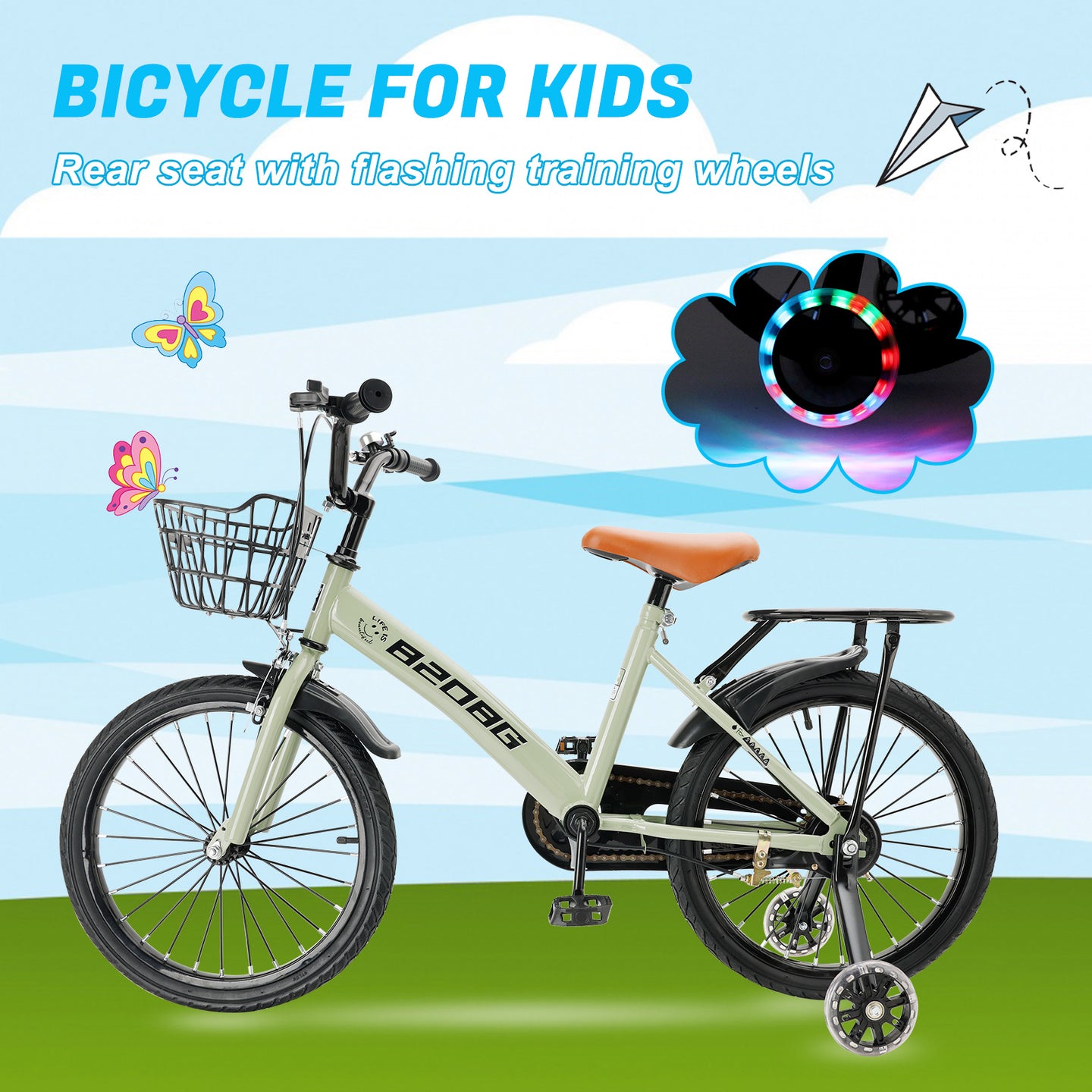 BMX Child Bike with auxiliary wheels