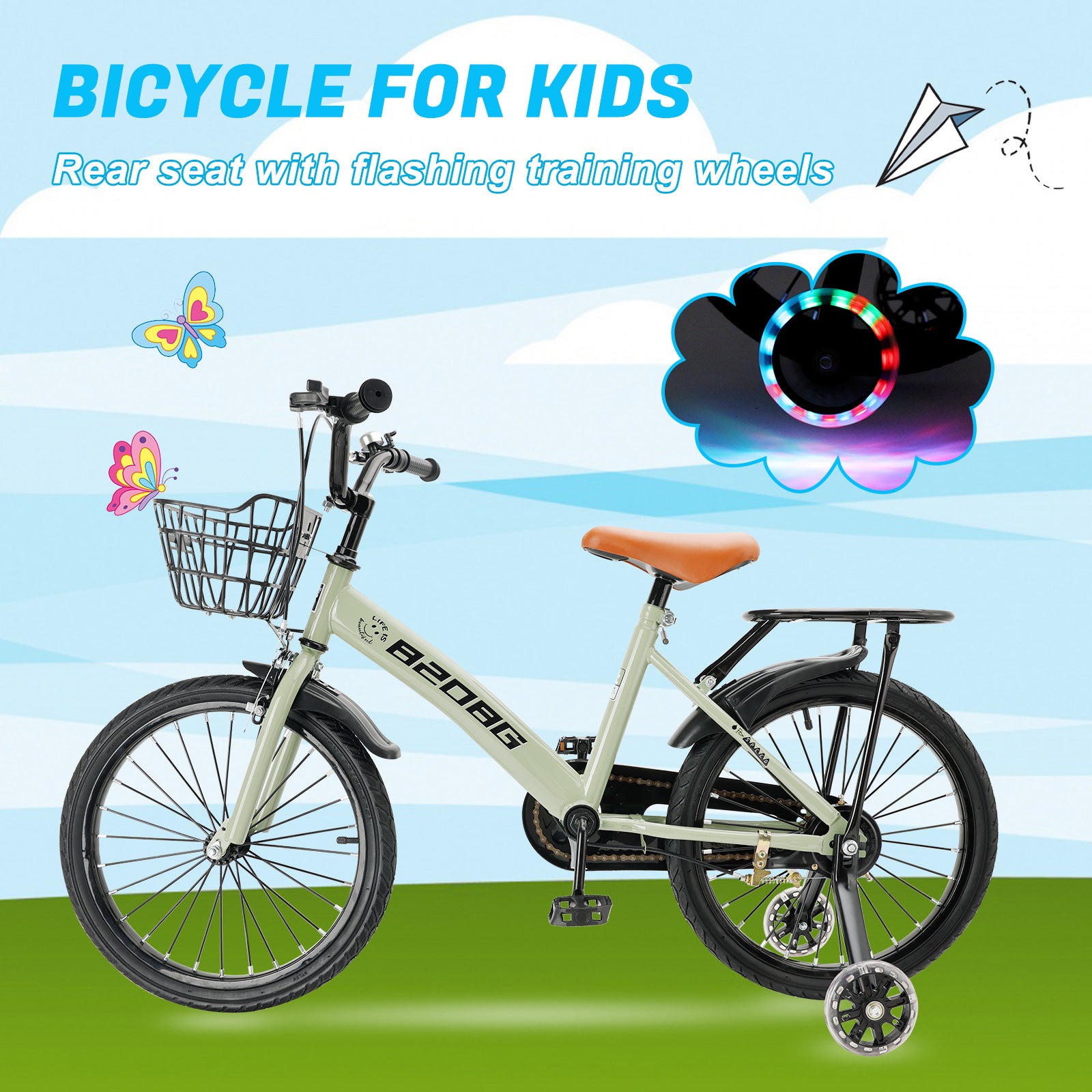 BMX Child Bike with auxiliary wheels