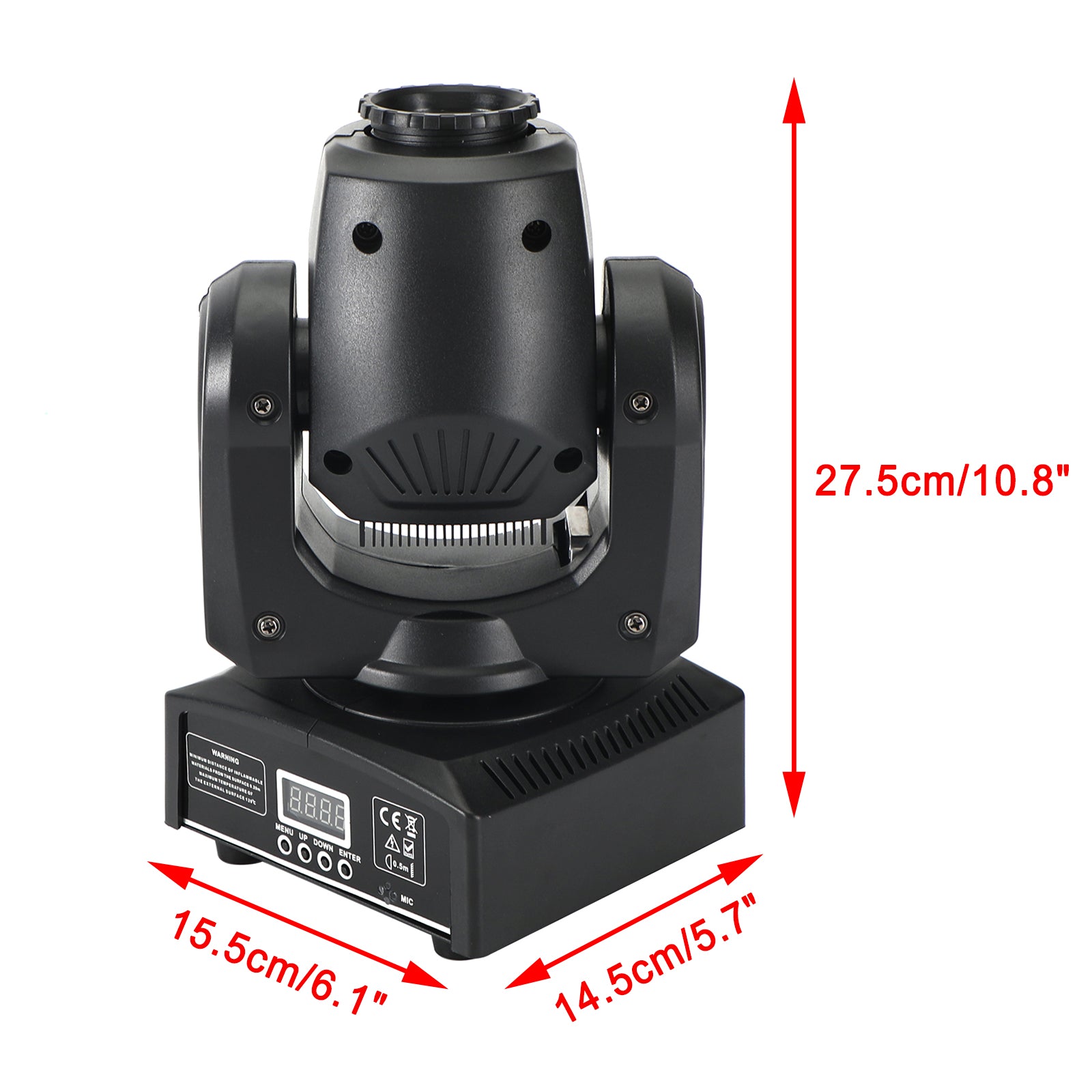 Moving Head Stage Light – RGBW LED Beam with 8 Gobo Effects DMX DJ Disco Party Lighting