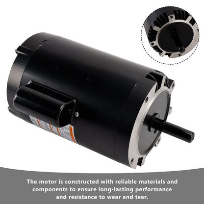 B128 1HP Full Rated Pool Pump Motor – 115V/230V Swimming Pool Motor Replacement