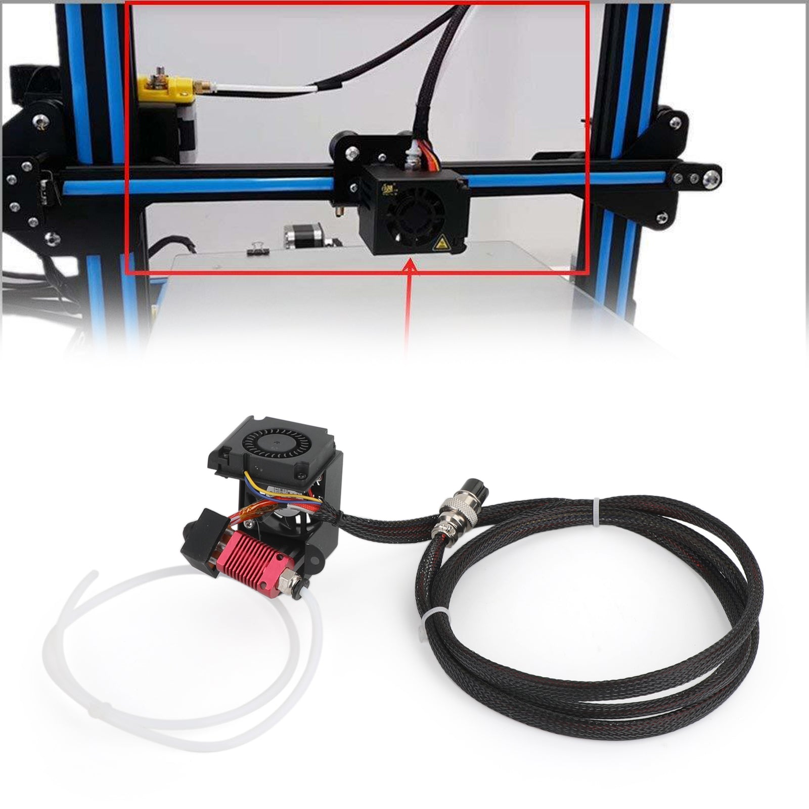 MK8 Full Extruder Kits 0.4mm Nozzle Extruder Hot End for CR-10 S5 500*500*500mm
