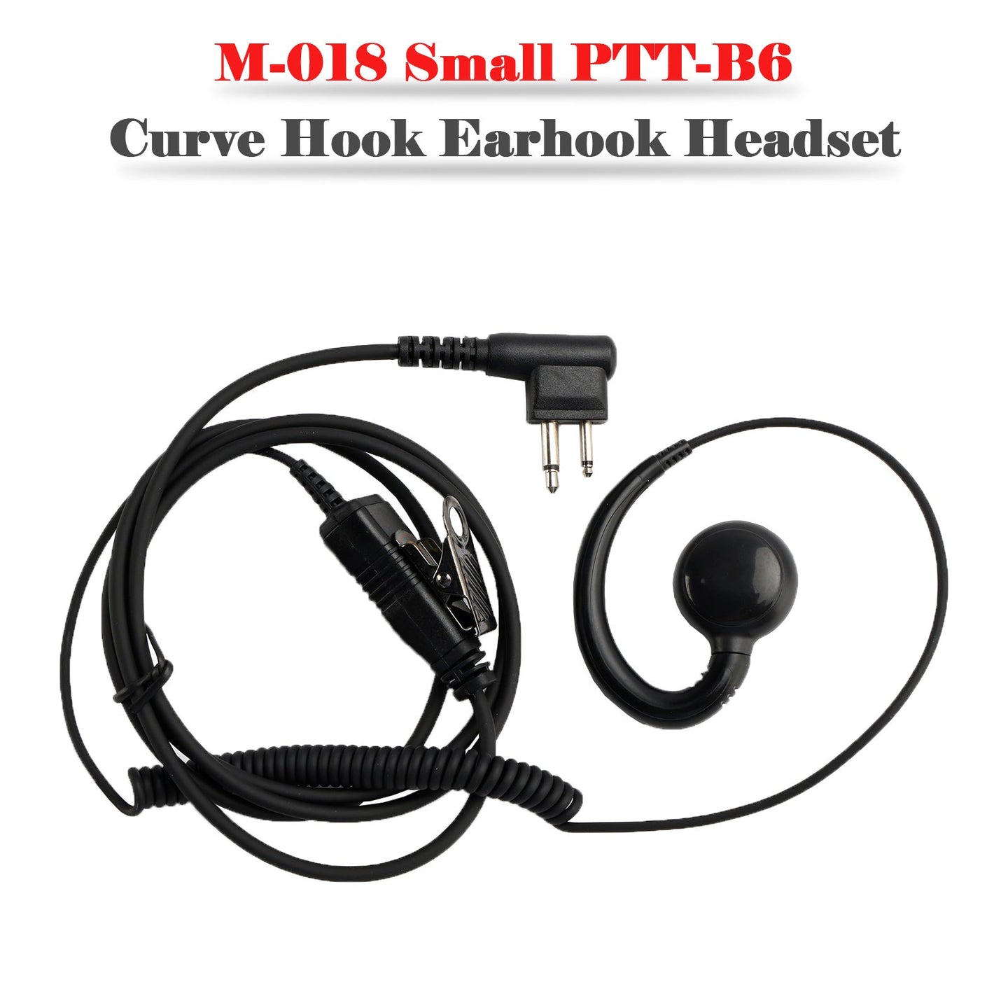 M-018 Small PTT-B6 Curve Hook Earhook Headset For GP300 CP100 SP50+ PRO3150 P110