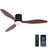 52-Inch Modern Ceiling Fan with Light – Remote & App Control, 6-Speed Reversible DC Motor