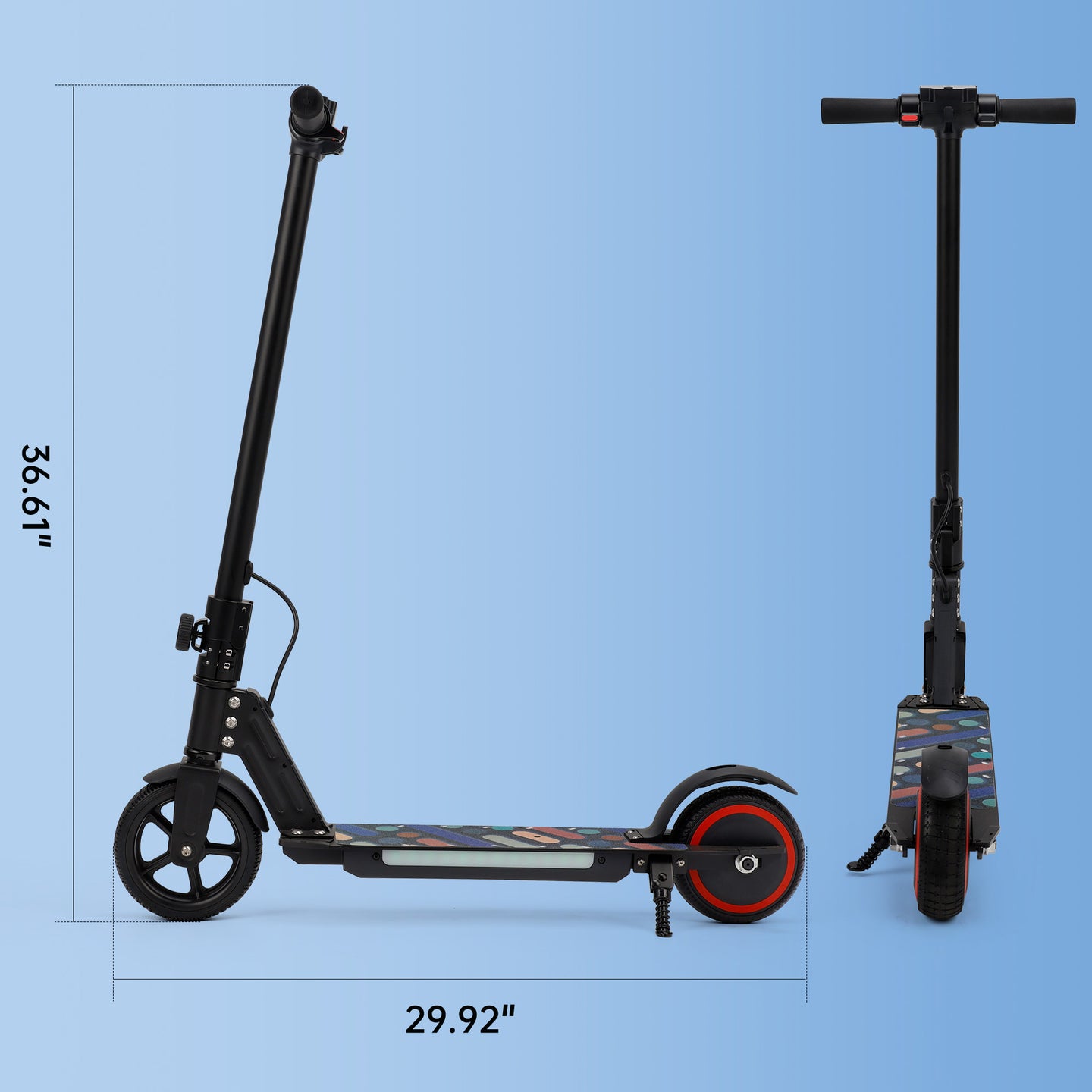 Aluminum alloy Lightweight and Foldable 150W Electric Scooter for Kids Ages 8+ Outdoor Commuter