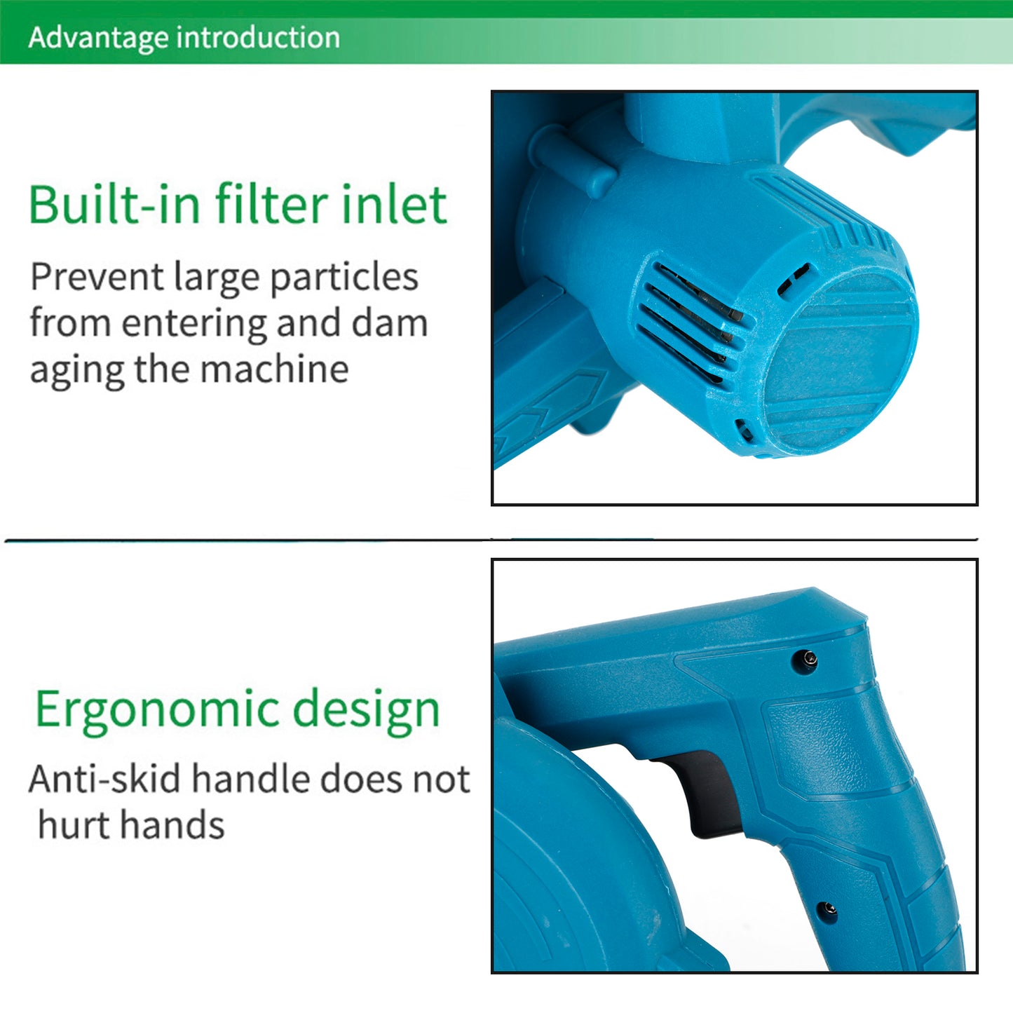 128VF 2-in-1 Cordless Leaf Blower & Vacuum – Battery-Powered Yard Dust Cleaner with Rechargeable Battery