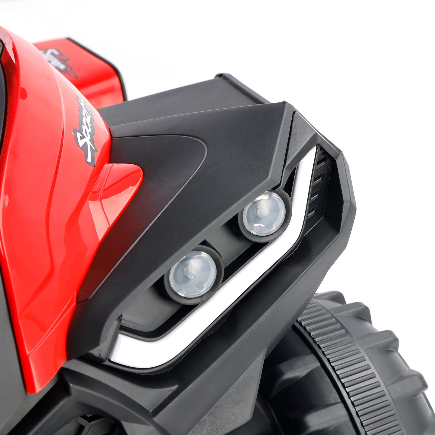 12V Kids Ride-On ATV with Dual Motors, Electric 4-Wheeler Quad with LED Headlights & Music Player for Boys & Girls (Red)