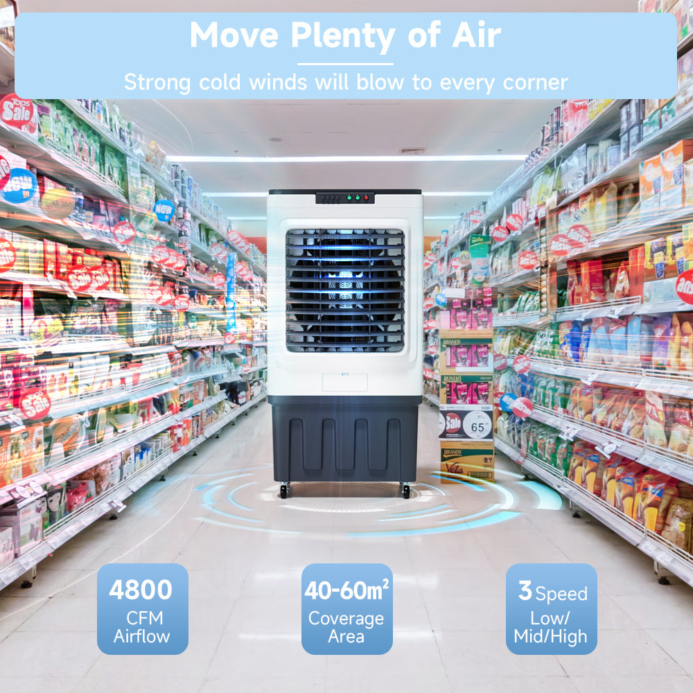 16 Gallon Evaporative Cooler 3000CFM Evaporative Air Cooler