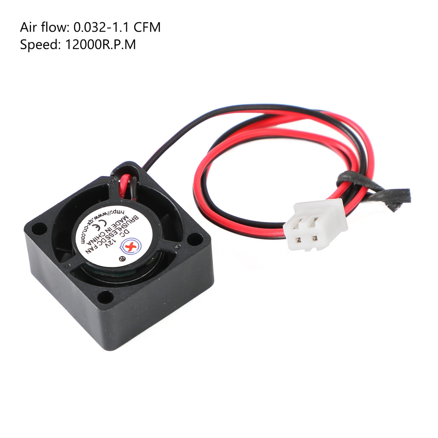 2 Pin Wire 4Pc Brushless DC Cooling Blower Fan 12V 0.05A 2010 20x20x10mm