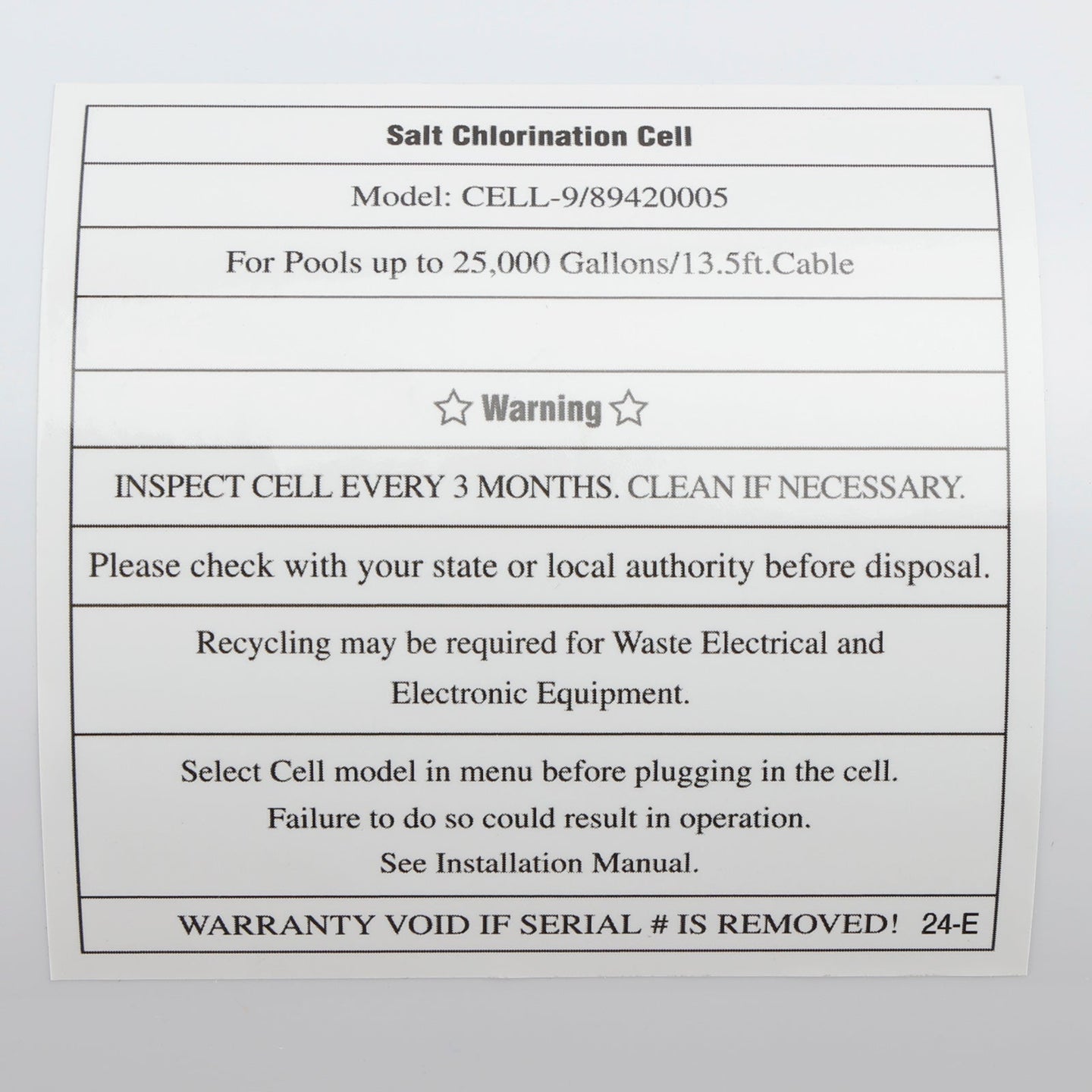 Hayward W3T-Cell-9 TurboCell Salt Chlorination Cell a?? Replacement for Saltwater Pools up to 25,000 Gallons
