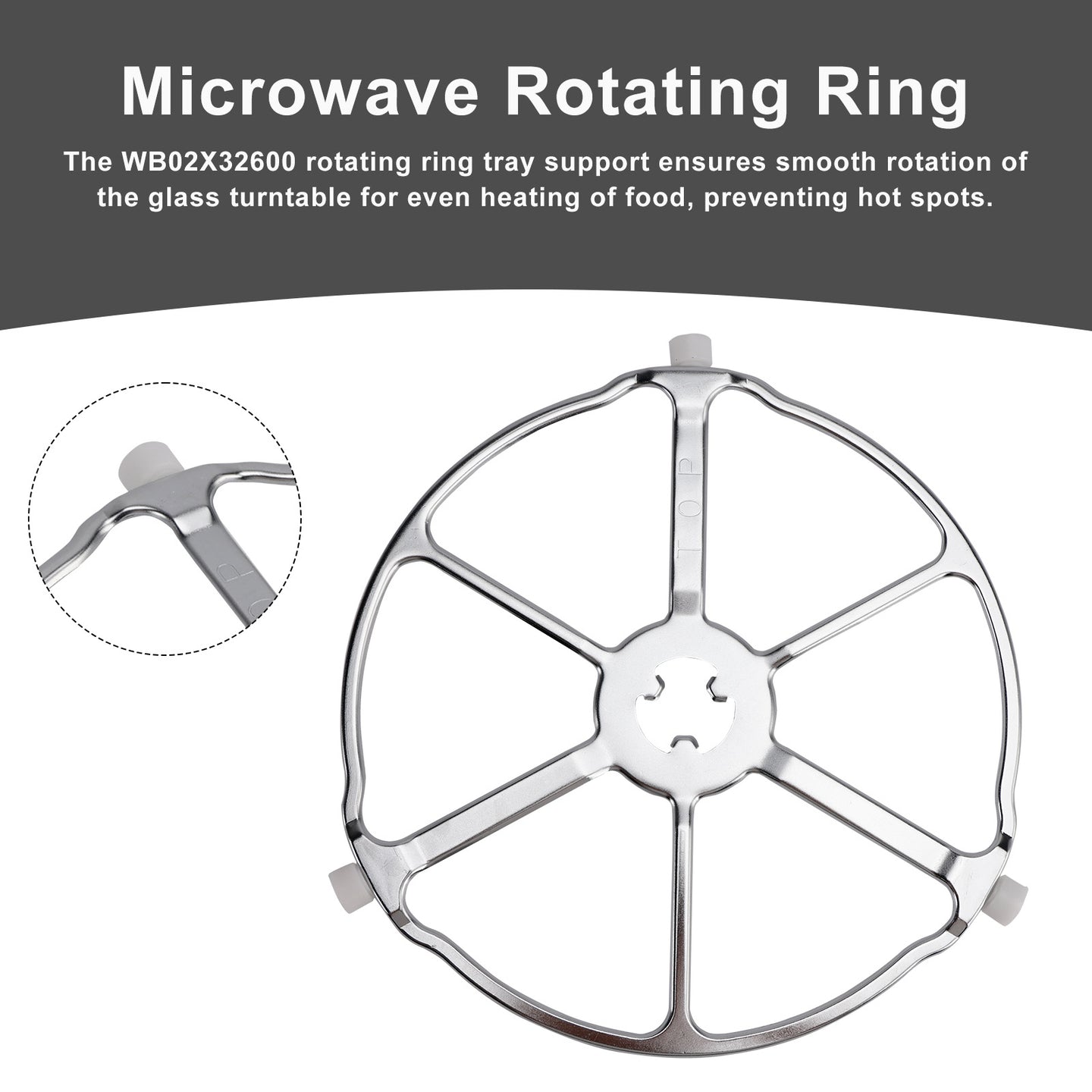 WB02X32600 WB06X10651 for GE Microwave Oven ROLLER RING TRAY SUPPORT