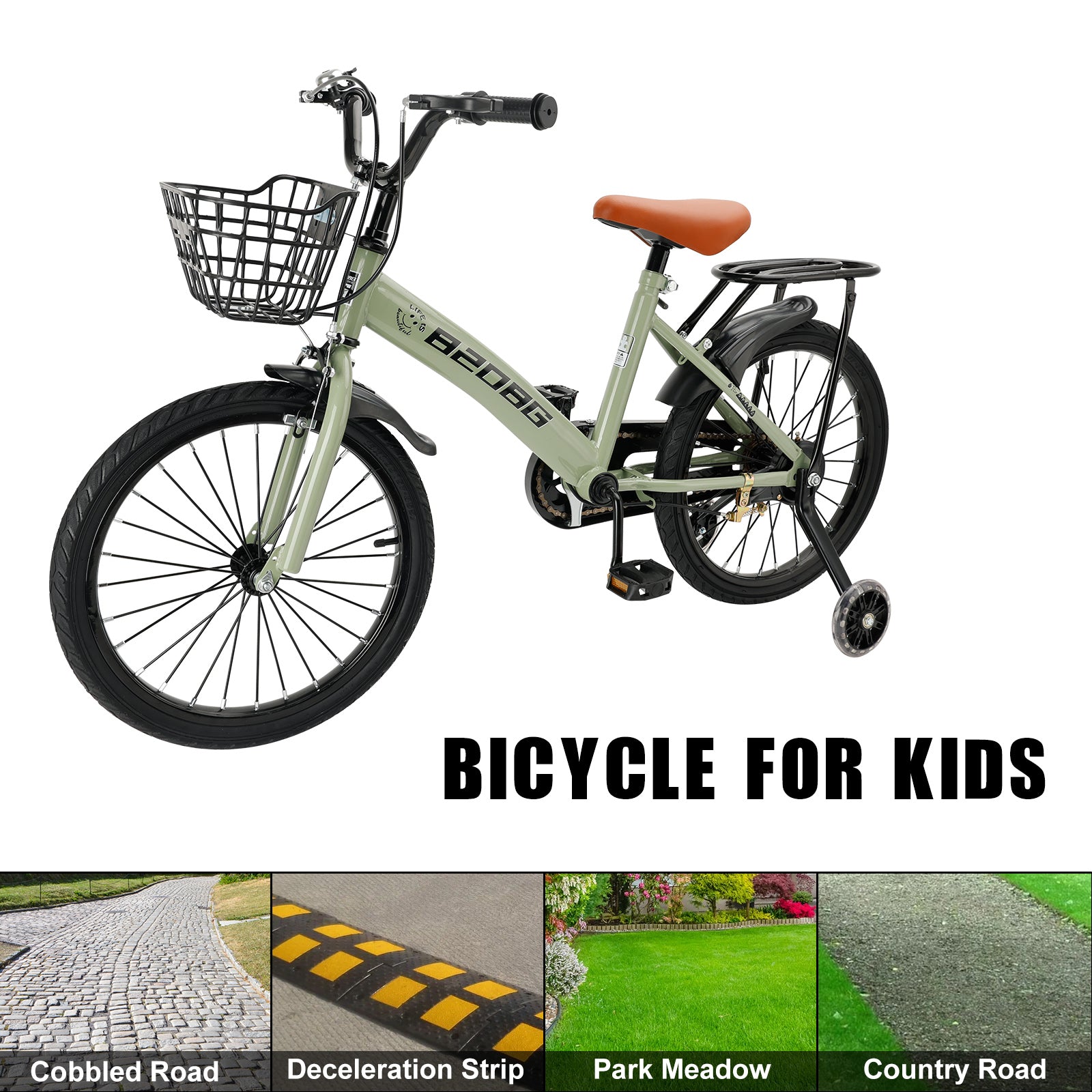 BMX Child Bike with auxiliary wheels
