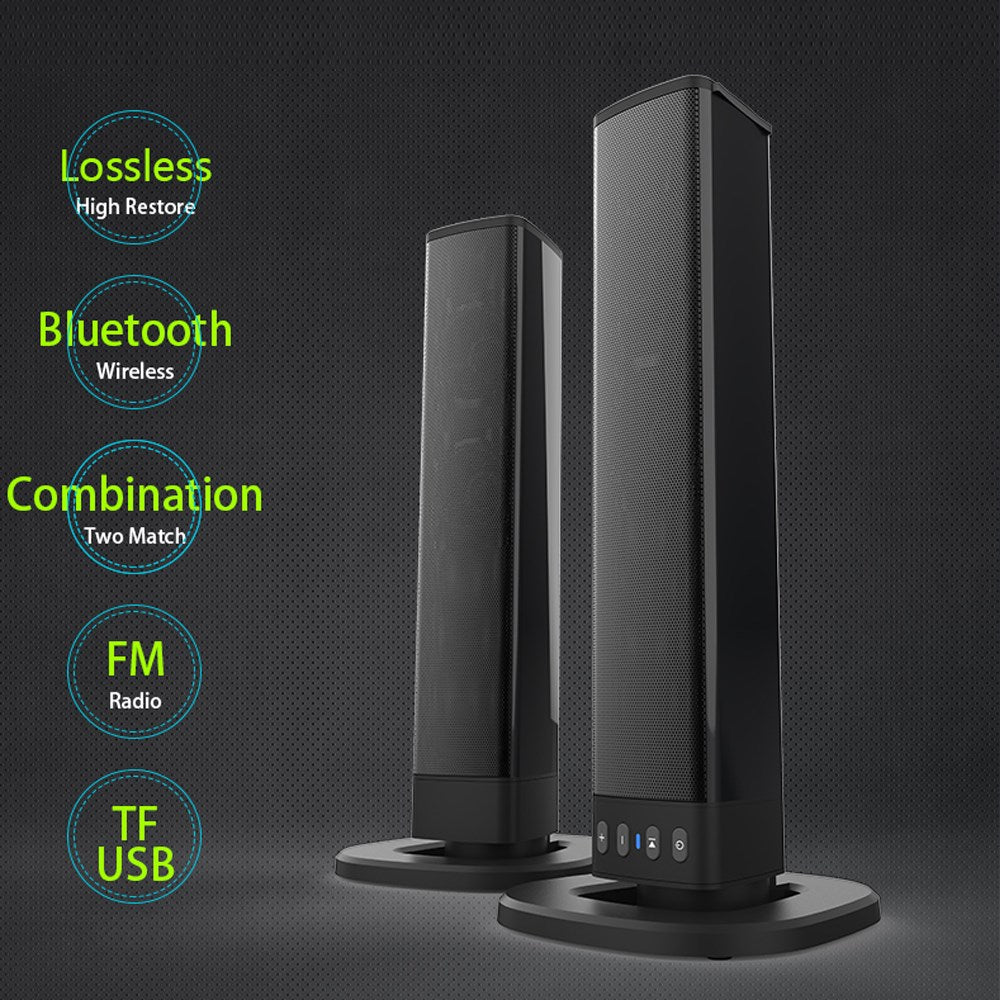 Bluetooth Soundbar with Built-in Subwoofer – 2-in-1 Portable TV Speaker System for Home Theater Surround Sound (Copy)