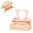 Kids Vanity Set with Storage Drawer Little Girls' Makeup Table with Mirror Toddler Pretend Play Vanity Desk with 8 Makeup Accessories Princess Vanity for 3+ Years Old Kids