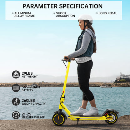 8.5" Folding Electric Scooter With app 350W 35KM Range 30km/h City Commute Yellow (Copy)