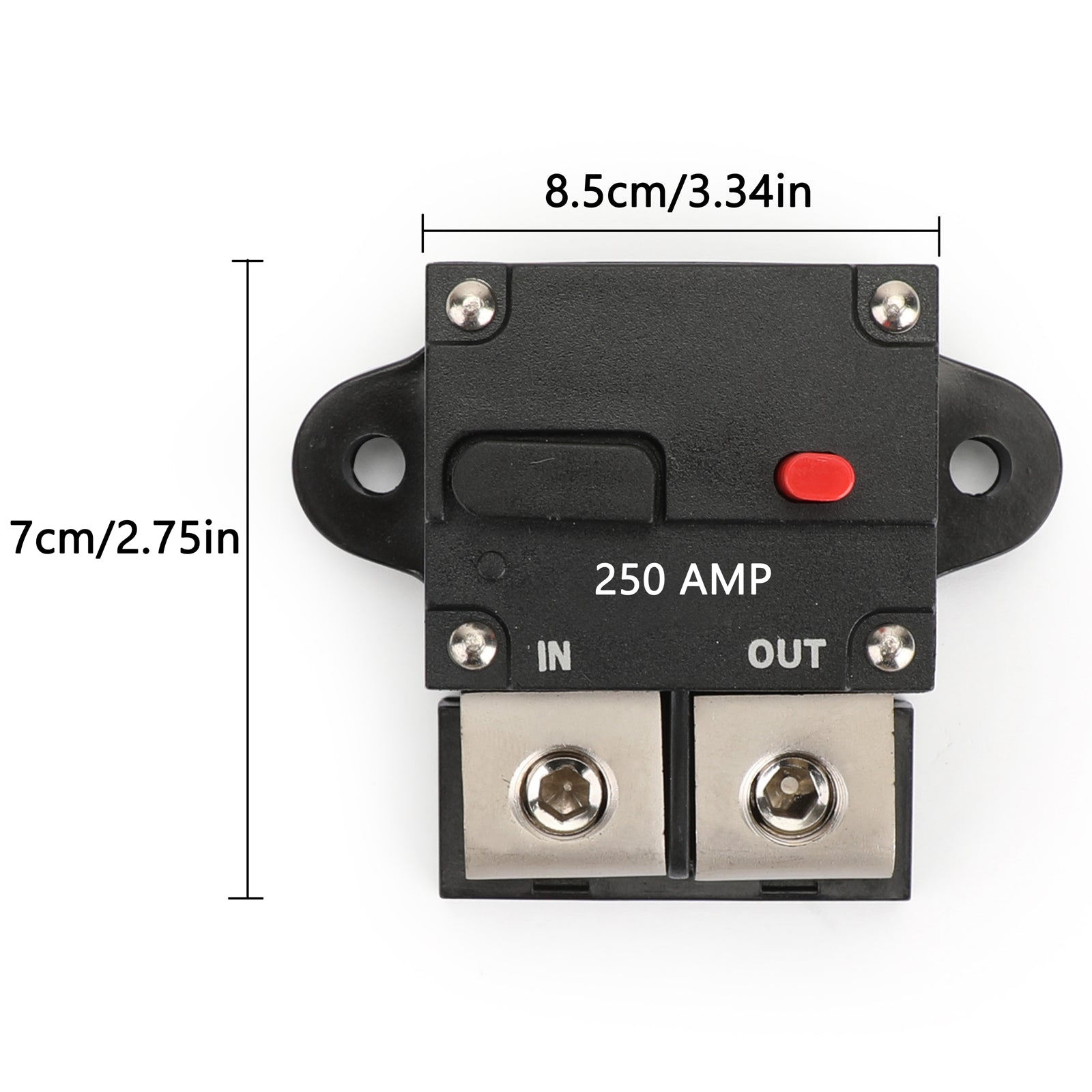 250A Amp Manual Reset Inline Circuit Breaker Fuse Terminal Block Marine Auto