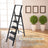 5-Step Folding Ladder, Aluminum with Anti-Slip Pedal - Heavy Duty & Stable Step Stool