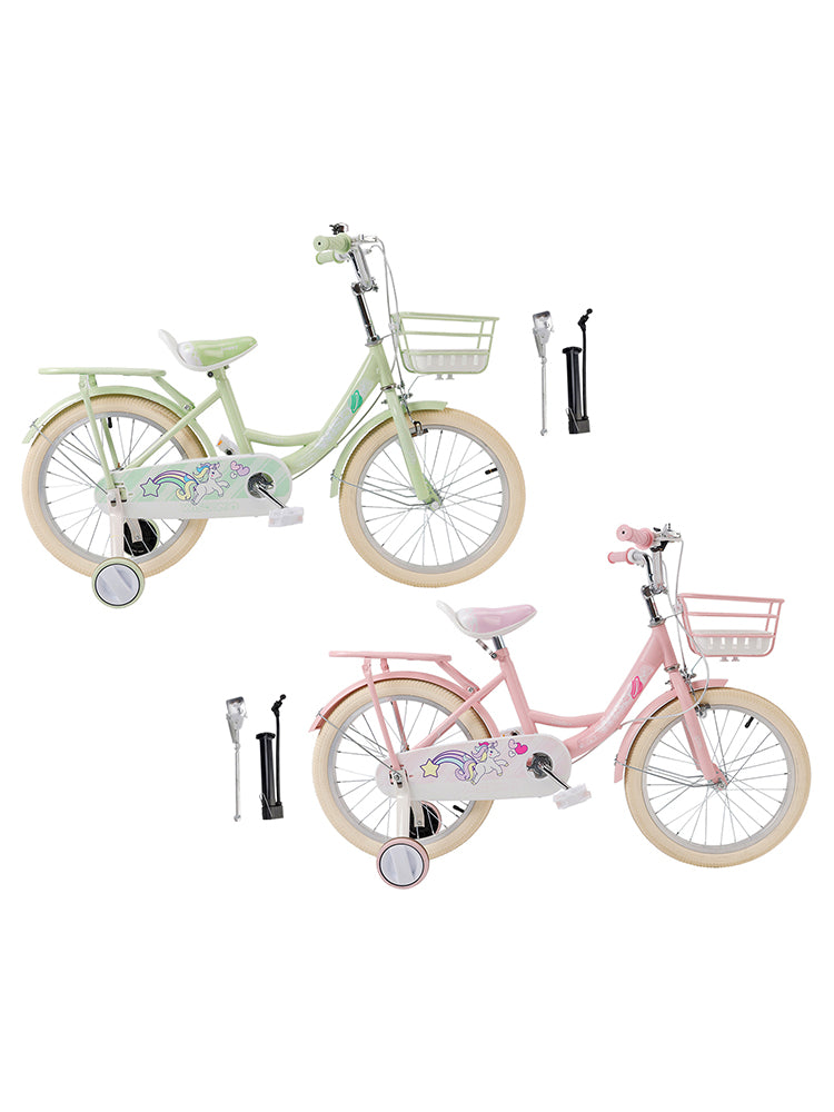 16"/18" Child Bicycle Girls Bike with auxiliary wheels & Rack & Basket