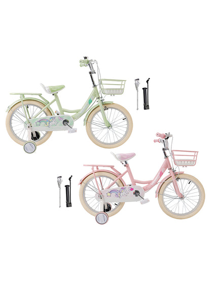 16"/18" Child Bicycle Girls Bike with auxiliary wheels & Rack & Basket