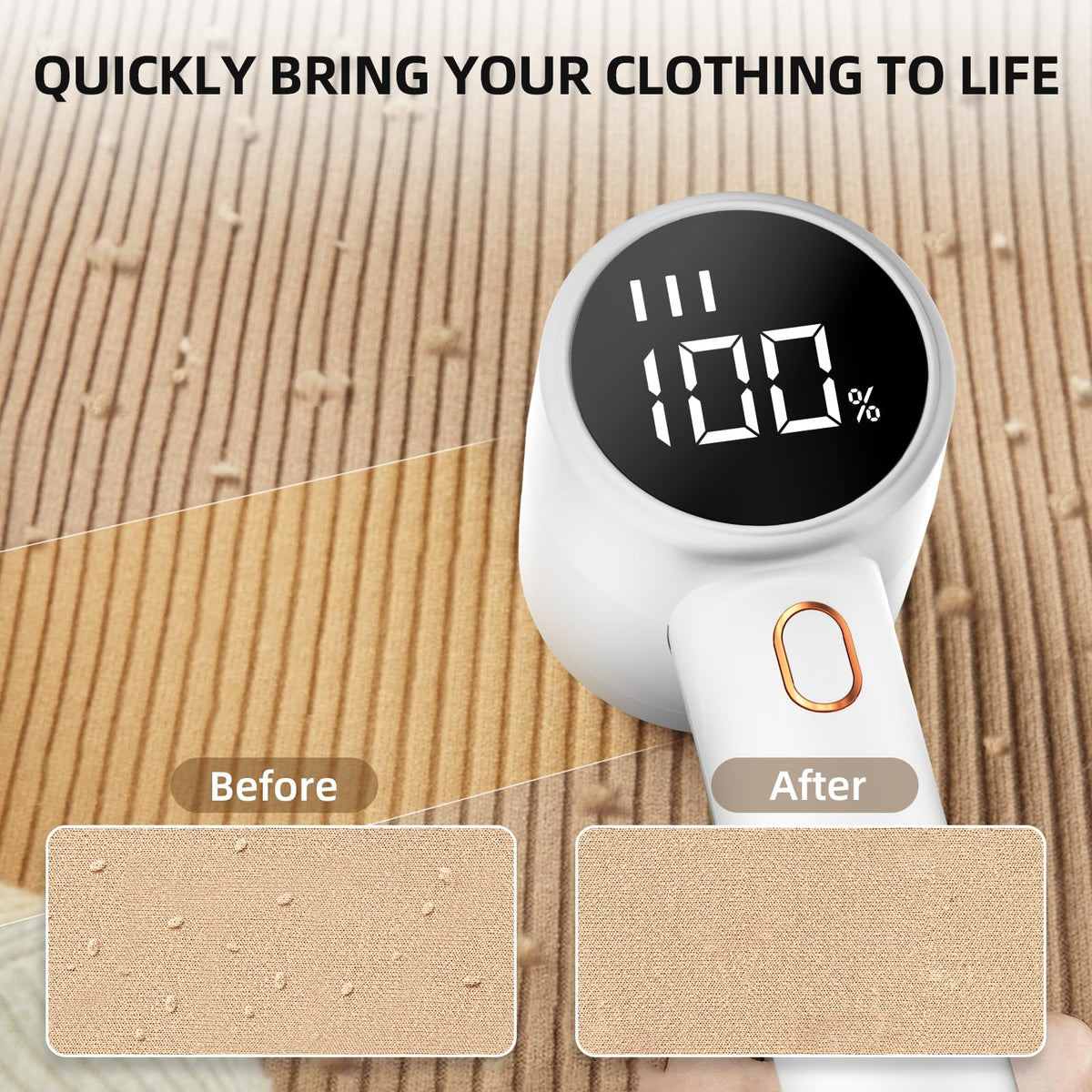 Rechargeable Fabric Shaver – 3-Speed Electric Lint Remover
