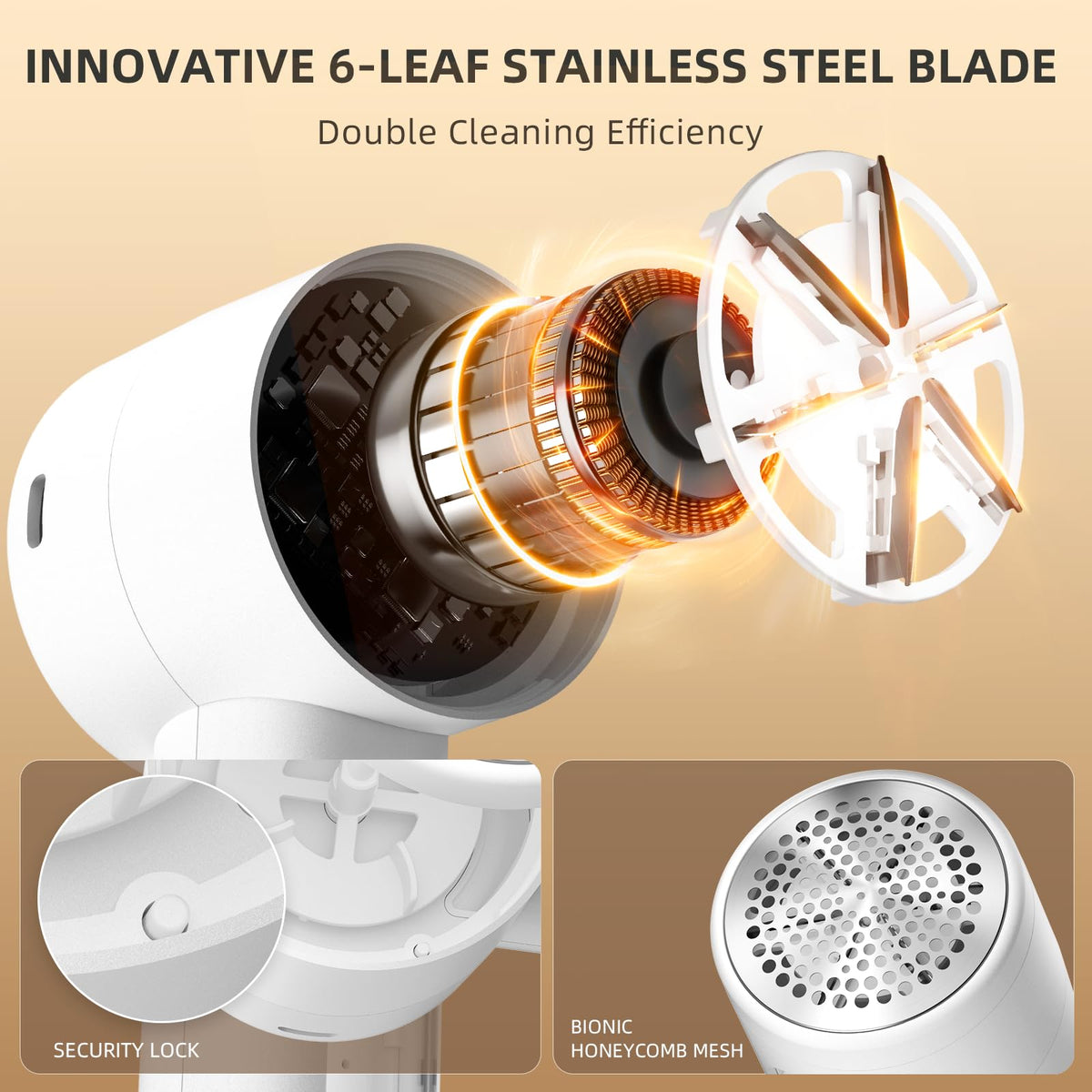 Rechargeable Fabric Shaver – 3-Speed Electric Lint Remover
