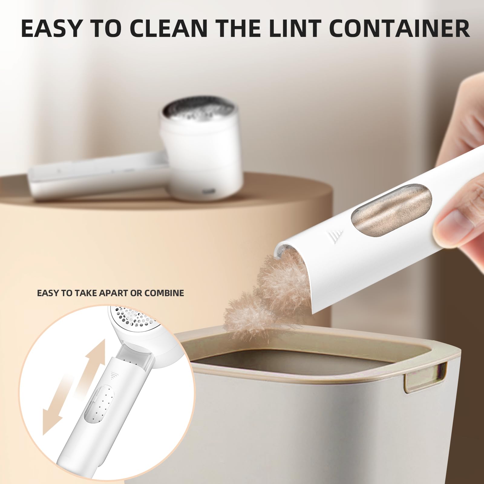 Rechargeable Fabric Shaver – 3-Speed Electric Lint Remover