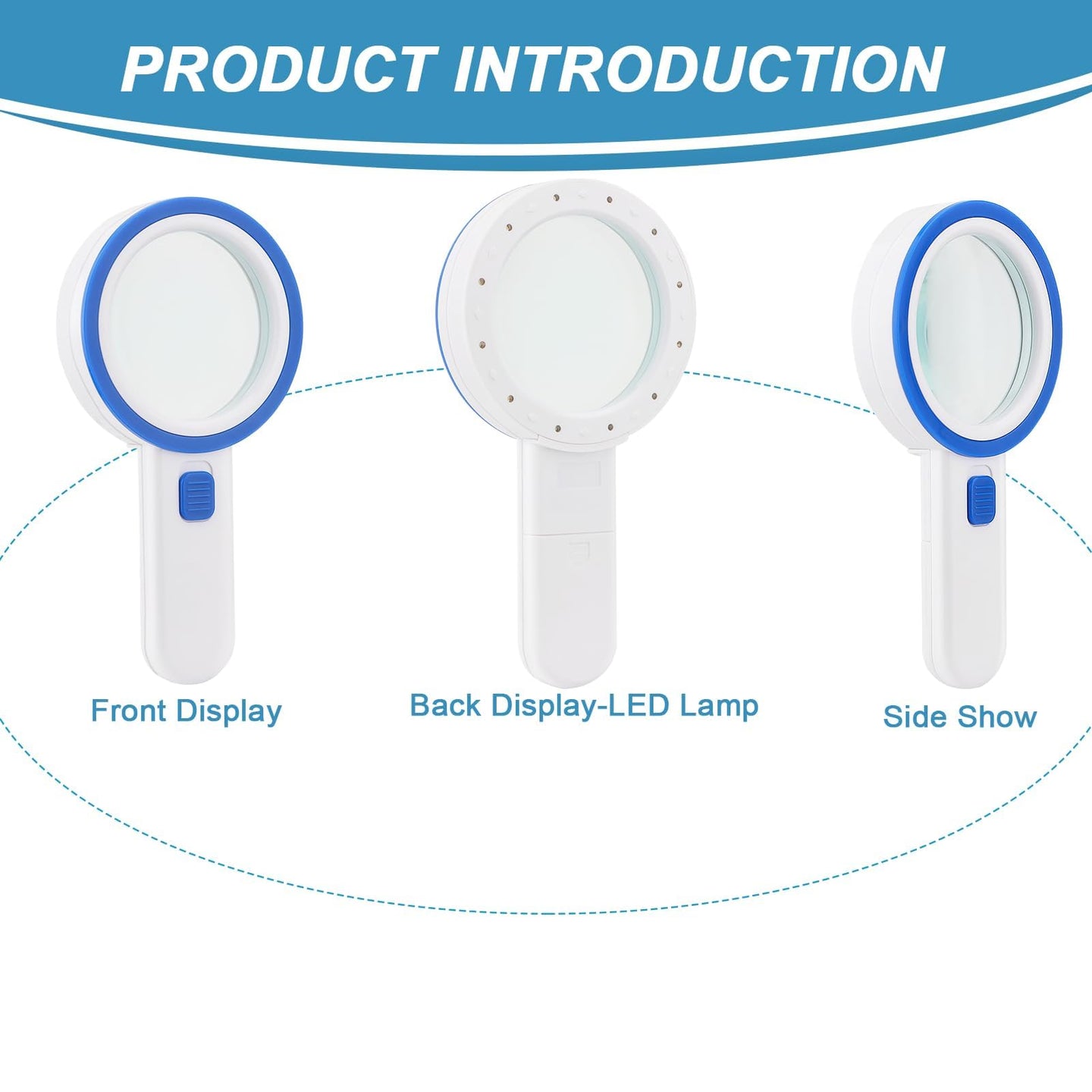 30X LED Magnifying Glass for Seniors