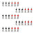 30Pcs Copper Binding Post Audio Amplifier Terminal With Spring Inside