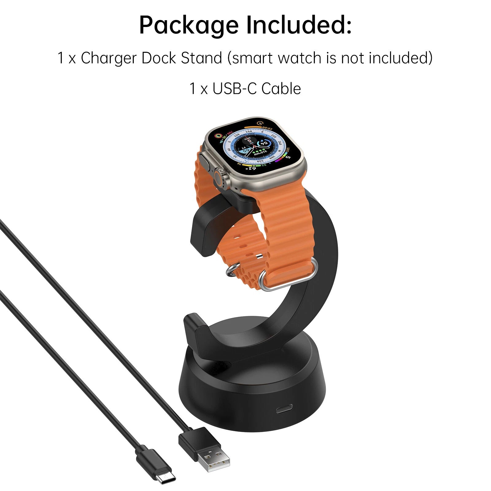 Watch Charger Vertical C-Shaped Charger iwatch Charging Dock Stand Adapter US