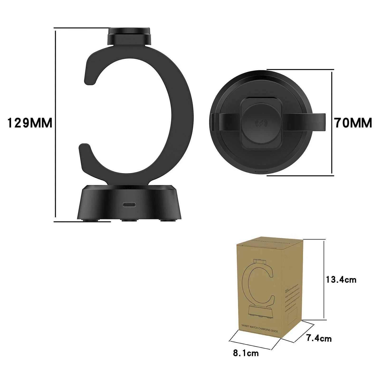 Watch Charger Vertical C-Shaped Charger iwatch Charging Dock Stand Adapter US