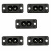 5x IEC320 C7 2 Pin FeMale Power Socket With Switch 2.5A 250V For Boat AC-20A UE