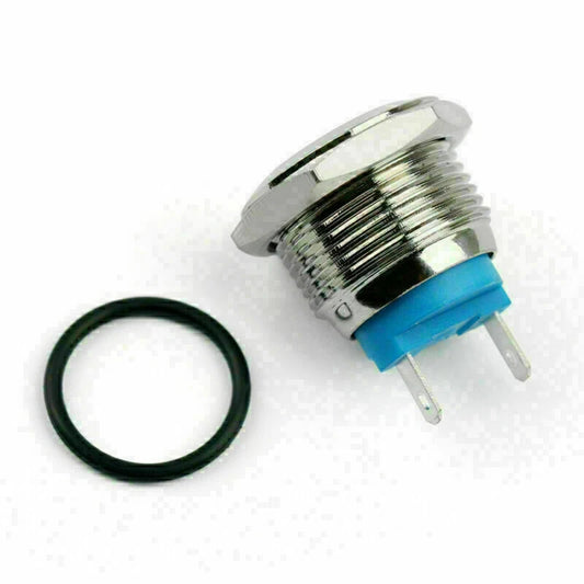 1PCS 16mm 2 Pin Normally Closed Momentary NC Metal Push Button Switch 36V/2A