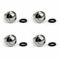 4Pcs 8mm Mini 1NO 2Pin Metal Momentary Push Button Switch 3A/250V For Car/Boat, 4PCS