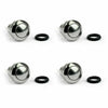 4Pcs 8mm Mini 1NO 2Pin Metal Momentary Push Button Switch 3A/250V For Car/Boat, 4PCS
