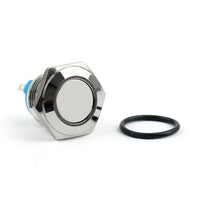 16mm 2 Pin Normally Closed Momentary NC Metal Push Button Switch 36V/2A Flat Round