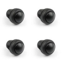 Waterproof 12mm Push Button Switch ON/OFF Self-Locking Industrial Grade Black 4PCS