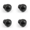 Waterproof 12mm Push Button Switch ON/OFF Self-Locking Industrial Grade Black 4PCS