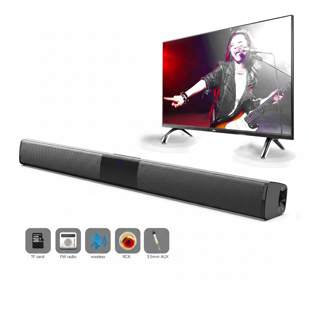 Portable Wireless Sound Bar System – 4 Speaker Subwoofer for TV Home Theater